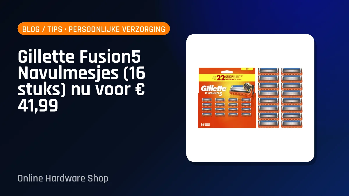 Gillette Fusion5 Navulmesjes (16 stuks) nu voor € 41,99